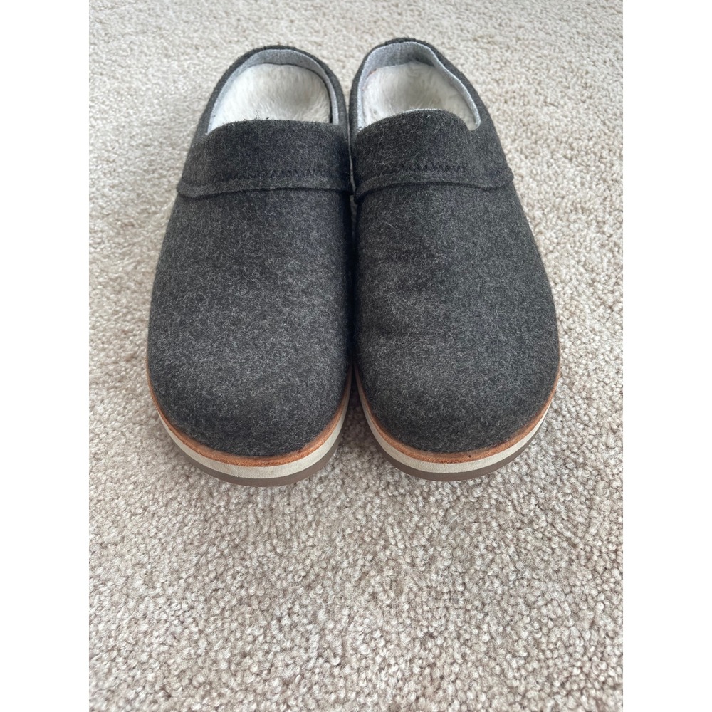 Merrell Juno Clog Wool Slippers Charcoal Grey Faux Fur Lined J001890 Womens 8.5
